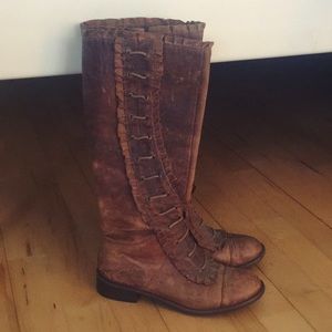 Anthropologie lace up boots